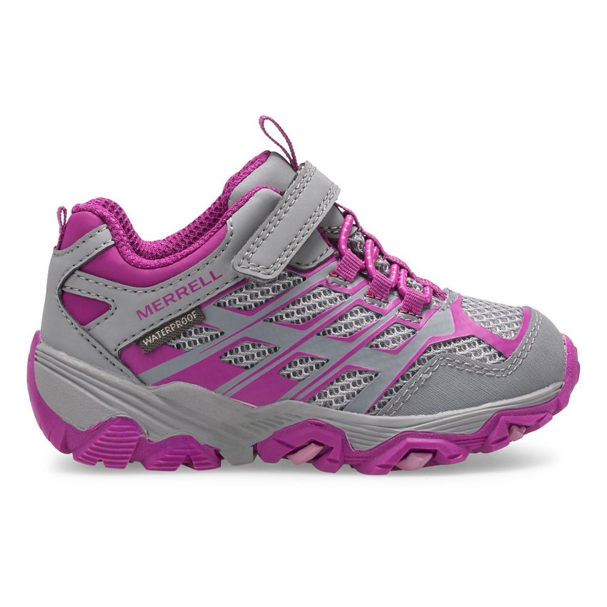 Basket Merrell Moab FST Low A/C Waterproof Jr. Grise/Rose Enfant | I.J.XEJU